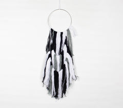 Greyscale Fringed Wall Decor