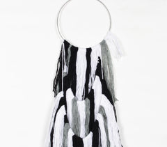 Greyscale Fringed Wall Decor