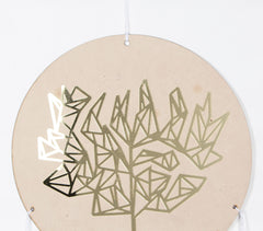 Mirror-Finishing Acrylic & Round MDF Tasseled Wall Hanging
