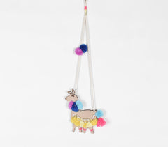 Pompoms & Tasseled-Accents Unicorn Wall Decor