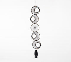 Black Dreamcatcher-Like Wall Decor
