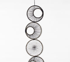 Black Dreamcatcher-Like Wall Decor