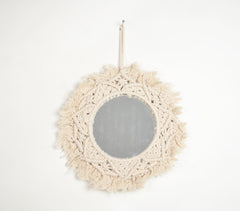 Deco Knots & Fringes Cotton Cord Mirror