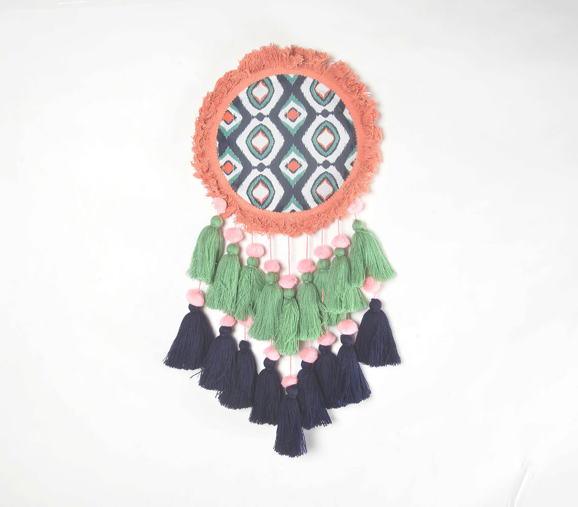 Statement Tasseled & Printed Dreamcatcher