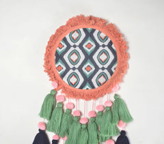 Statement Tasseled & Printed Dreamcatcher