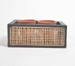 Myriad Wooden Terracotta Planter