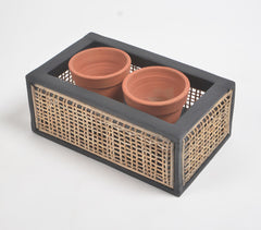 Myriad Wooden Terracotta Planter