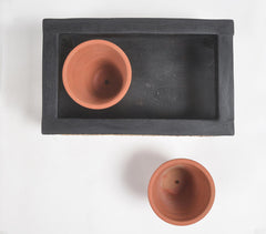 Myriad Wooden Terracotta Planter