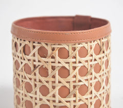 Faux Leather Tan Planter