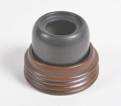 Ribbed Wooden & Black Terracotta Desk Planter