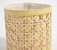 Faux Leather Lemon Yellow Planter