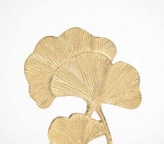 Sand Cast Aluminium Gingko Leaf Décorative with Granite