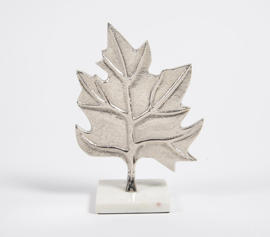 Antique Aluminium Maple Leaf Tabletop Decorative