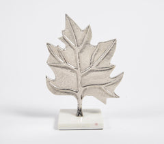 Antique Aluminium Maple Leaf Tabletop Decorative