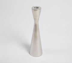 Sleek Aluminium Candle Holders (Set of 2)