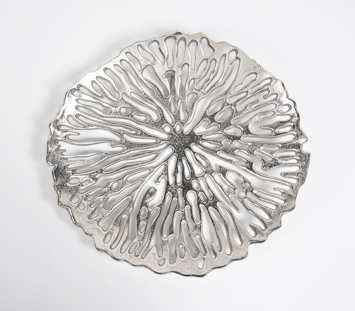 Antique Aluminium Coral Wall Plate