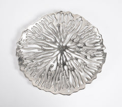 Antique Aluminium Coral Wall Plate