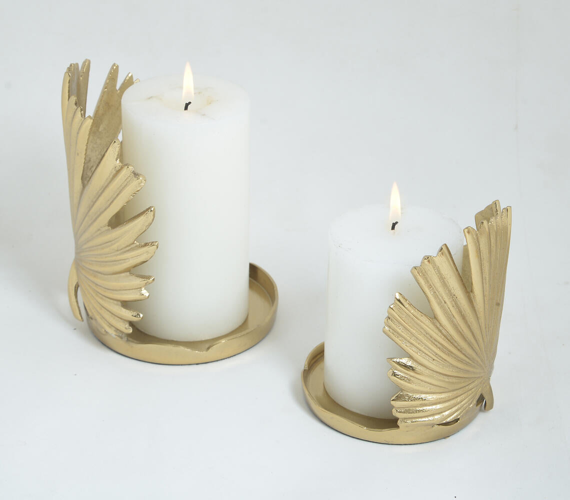 Palm Leaf Aluminium Hurricanes (Set of 2)