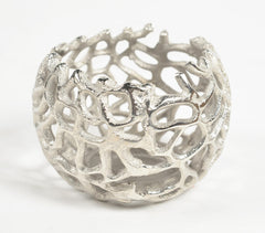 Antique Aluminium Coral Votives (set of 2)
