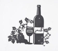 Iron Jack Wine and Grapes wall decor
