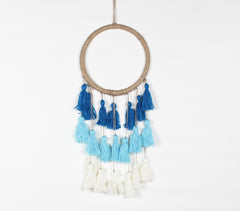 Jute-Wrapped Hoop Nautical-Tasseled Wall Decor