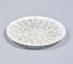 Seived Round White Tabletop Decorative