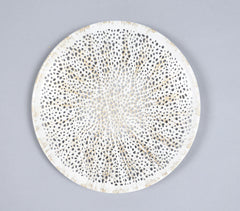 Seived Round White Tabletop Decorative