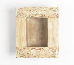 Hand Carved Distress Wood Jharoka Wall Frame