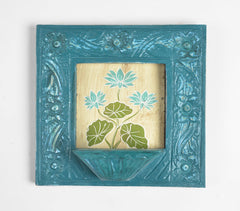 Hand Carved Teal Jodhpur Jharoka Frame
