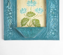 Hand Carved Teal Jodhpur Jharoka Frame
