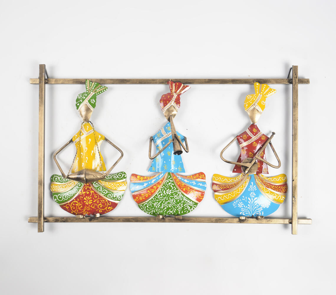 Folk Musicians Multicolor Wall Art Frame