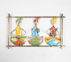 Folk Musicians Multicolor Wall Art Frame