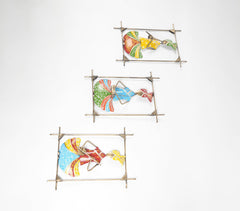 Folk Musicians Multicolor Wall Art Frames (Set of 3)