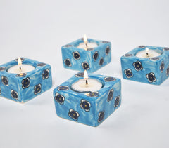 Pottery Ceramic Tealight Holders (Set of 4)