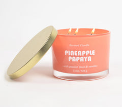 Pineapple Papaya Scented Jar Candle with Passion Fruit & Vanilla