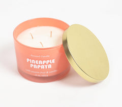 Pineapple Papaya Scented Jar Candle with Passion Fruit & Vanilla