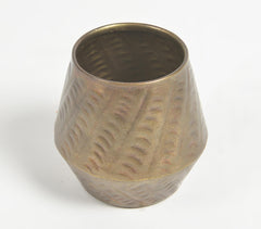 Antique Gold-Toned Iron Votive