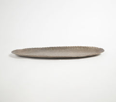 Textured Antique Aluminium Oblong Decorative Tray