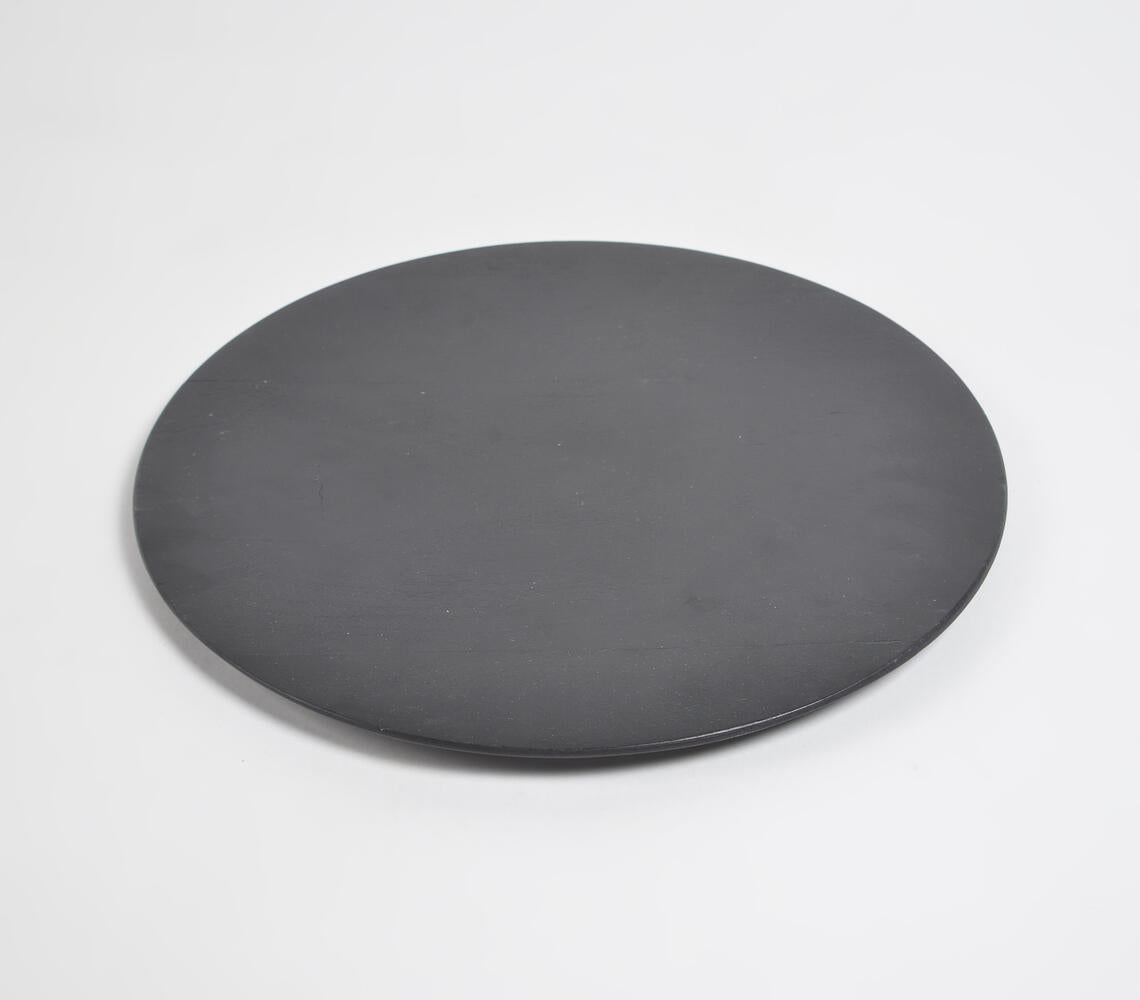 Monochromatic Charcoal Finish Charger Plate