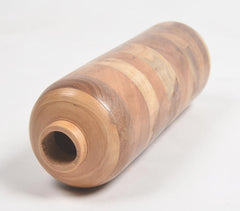 Turned Acacia Wood Sleek Flower Vase