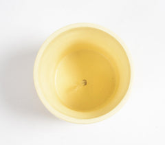 Hand Poured Concrete Yellow Planter