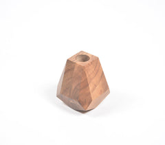 Geometric Hand-Cut Wooden Vase