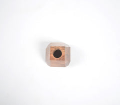 Geometric Hand-Cut Wooden Vase