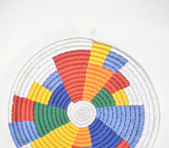 Handwoven Spiral Colorpop Wall Plate