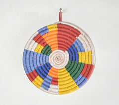 Handwoven Spiral Multicolor Wall Plate