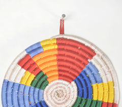 Handwoven Spiral Multicolor Wall Plate