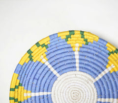 Handwoven Summer Periwinkle Round Wall Plate