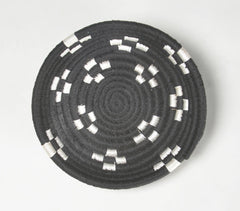 Handwoven Black Round Wall Plate