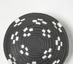 Handwoven Black Round Wall Plate