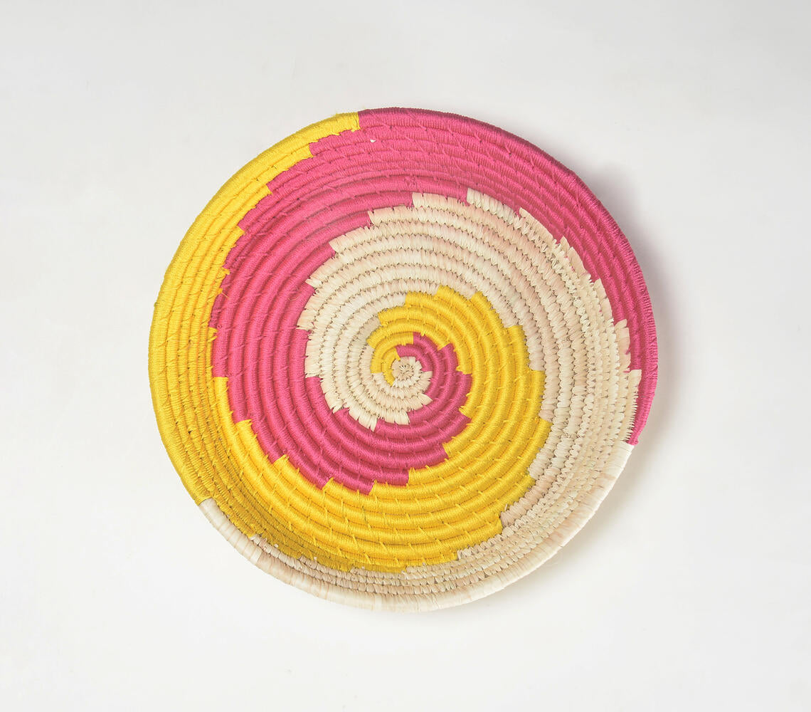 Handwoven Spiral Pop Wall Plate